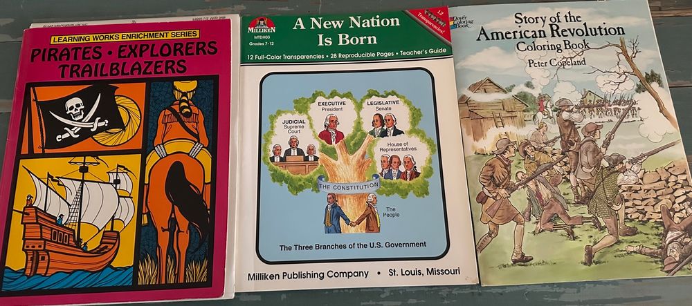 LEARNING WORKS ENRICHMENT SERIES PIRATES • EXPLORERS TRAILBLAZERS A New Nation MiLLIKEN MTOHOS Transparencies! Grodes 7-12 Is Born 12 Full-Color Transparencies • 28 Reproducible Pagos • Teacher's Guide Story of the American Revolution Coloring Book Peter Copeland EXECUTIVE LEGISLATIVE DONKEN JUDICIAL Court House o Representatives THE CONSTITUTION The People The Three Branches of the U.S. Government Milliken Publishing Company • St. Louis, Missouri