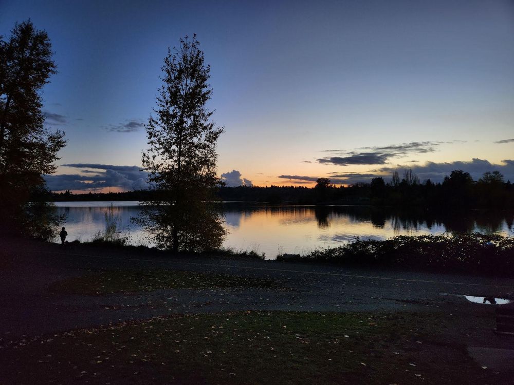 sunset over greenlake