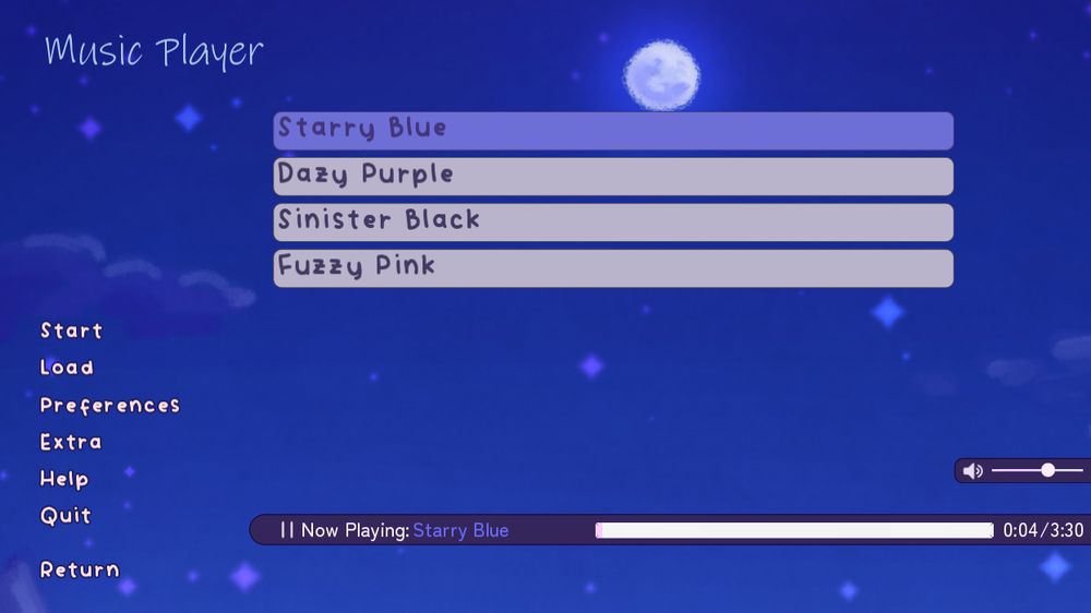 Music player screenshot