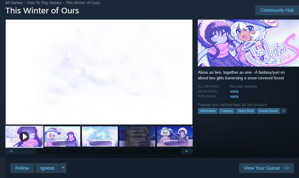 this winter of ours steam page