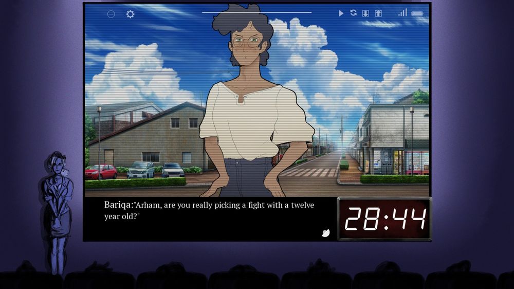 screenshot of half of our. Bariqa: "Arham, are you really picking a fight with a twelve year old?"