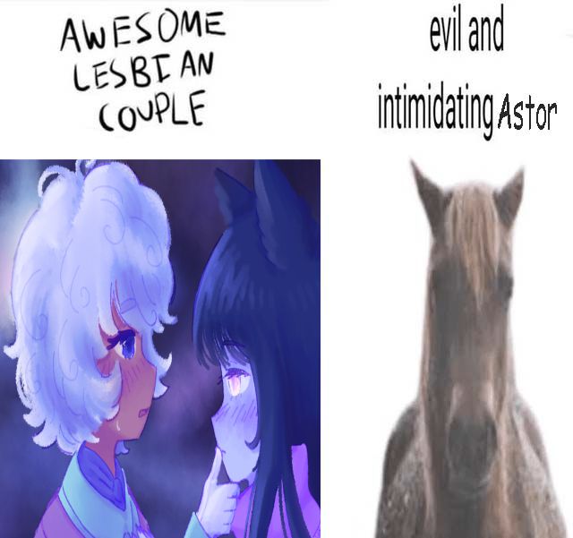 Awesome Lesbian couple vs evil and intimidating Astor(horse)
