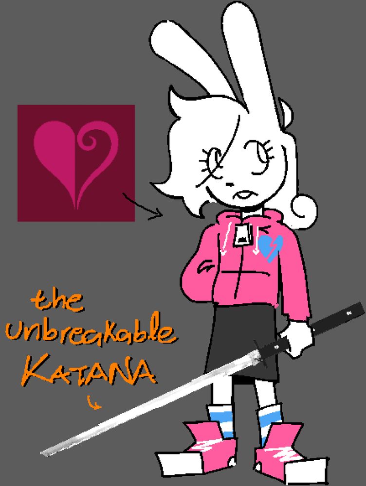 Lalin, holding her Unbreakable Katana. There's an icon with an arrow pointing at her, indicating that her aspect is "Hearts"