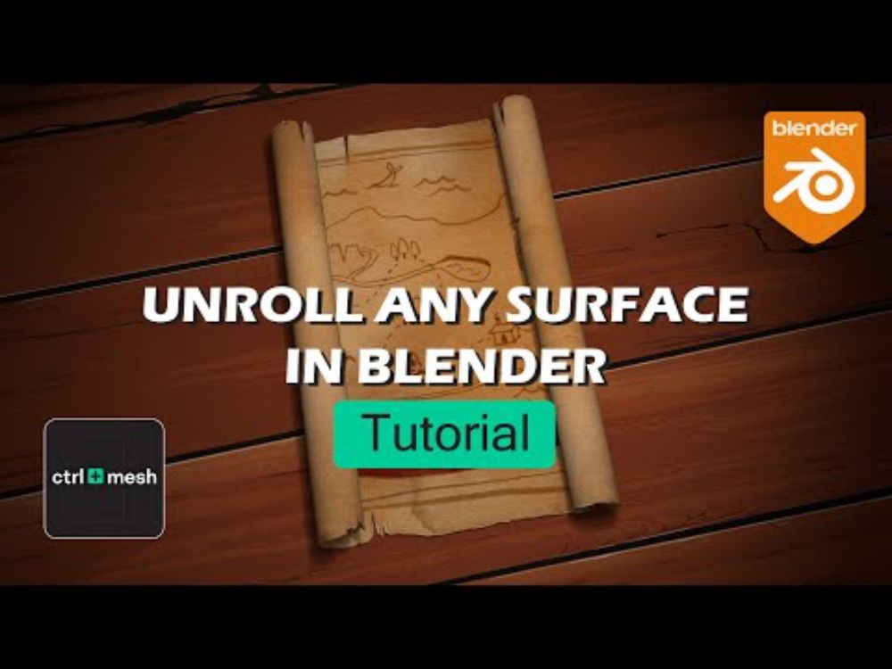 Unroll The Treasure Map the easy way (Blender 3D Tutorial)