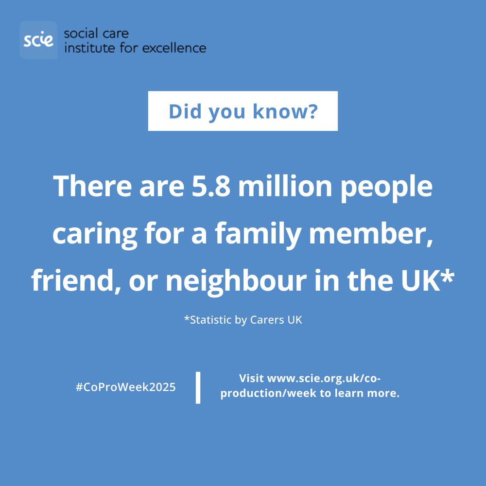 A graphic that says, 'did you know? There are 5.8 million people caring for a family member, friend, or neighbour in the uk'