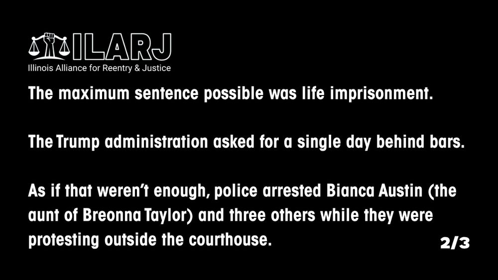 The maximum sentence possible was life imprisonment.
The Trump administration asked for a single day behind bars.
As if that weren’t enough, police arrested Bianca Austin, the aunt of Breonna Taylor, and three others while they were protesting outside the courthouse.
