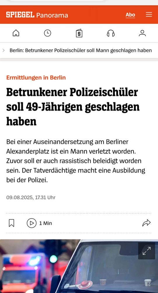Betrunkener Polizeischüler soll 49-Jährigen geschlagen haben.