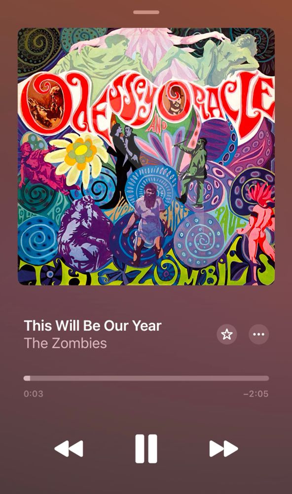 Psychedelic looking album cover for The Zombies song: This Will Be Our Year