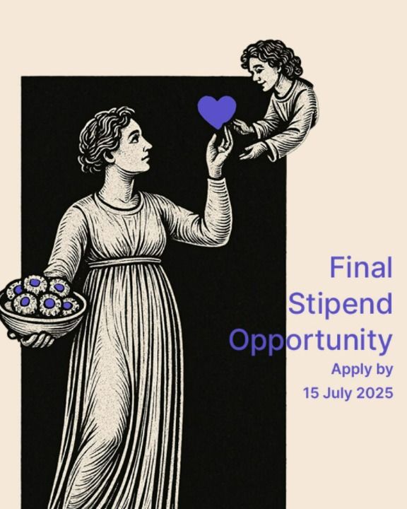 eine Frau, die einen Korb mit Blumen hält
Schrift: Final Stipend Opportunity Apply by 15 July 2025