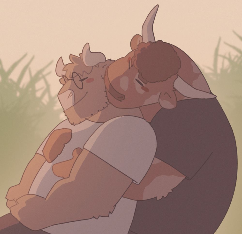 doodle of me and my bull boyfriend 🥹🤍
