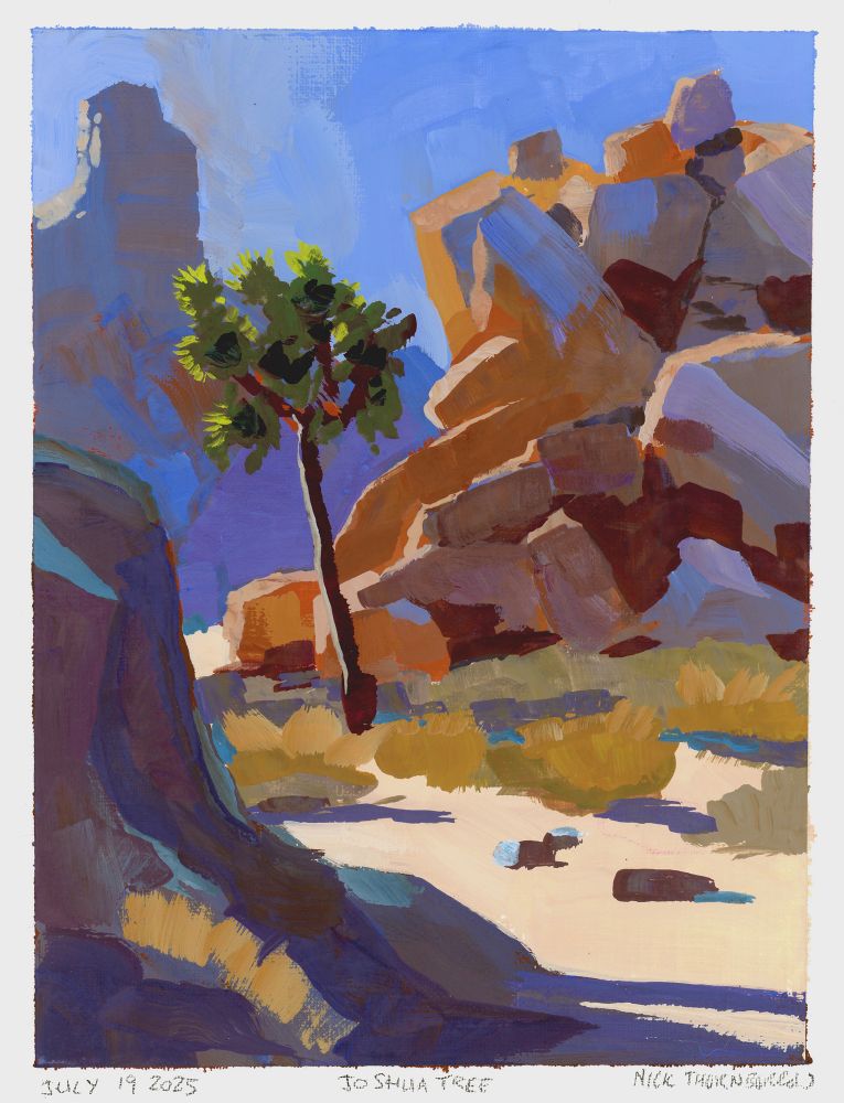 Painting of a Joshua tree