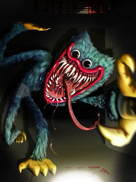 Huggy Wuggy horrifique du jeu Poppy Playtime 