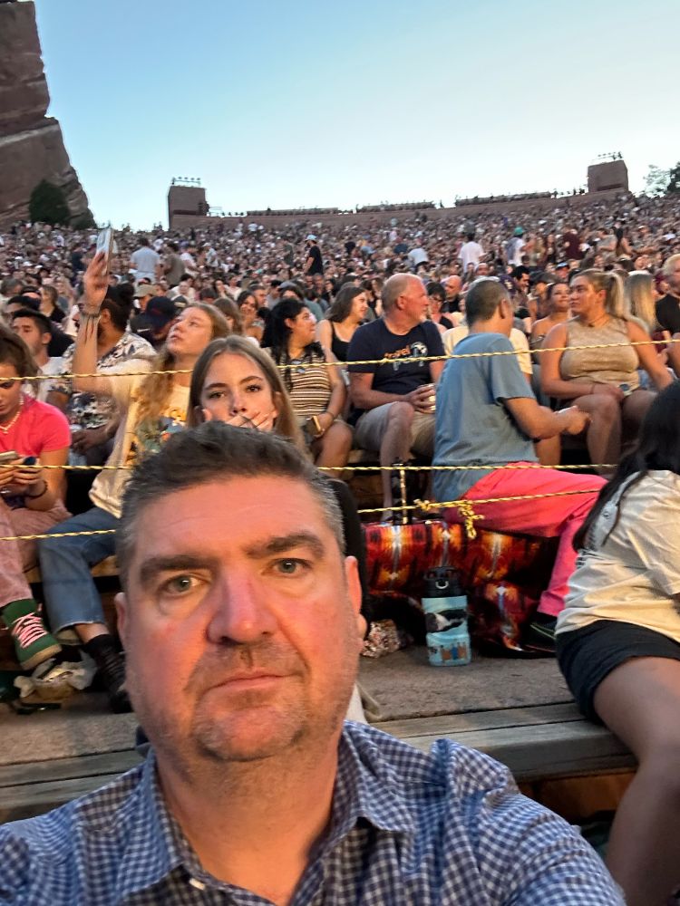 At the Young the Giant concert at Red Rocks in August 2023.