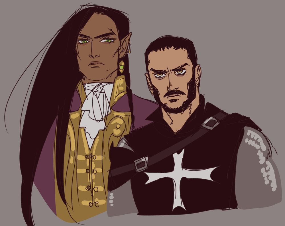 Olrox and Mizrak from Castlevania Nocturne, but I made Olrox taller because I like that