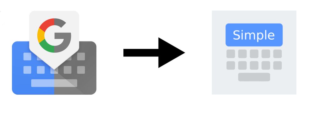 move from Gboard to simplekeyboard