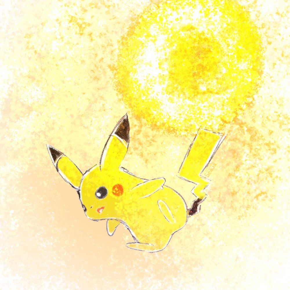 Seavalanche's Artwork. Pikachu is using Electro Ball.