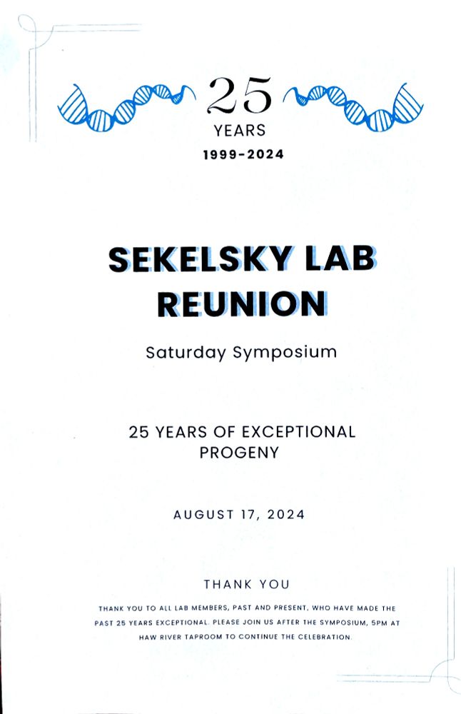 Sekelsky lab reunion symposium schedule