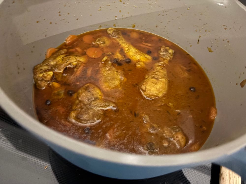 Caribbean curry chicken