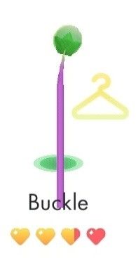 In game screenshot of Buckle the purple pikmin experiencing spaghetification.