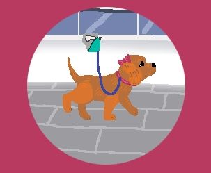 Nintendog on a walk