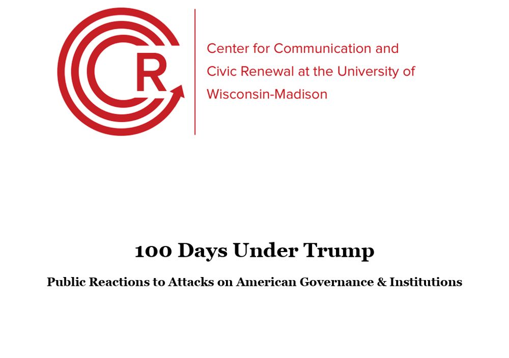 CCCR logo, 100 Days Under Trump: Public Reactions to Attacks on American Governance & Institutions