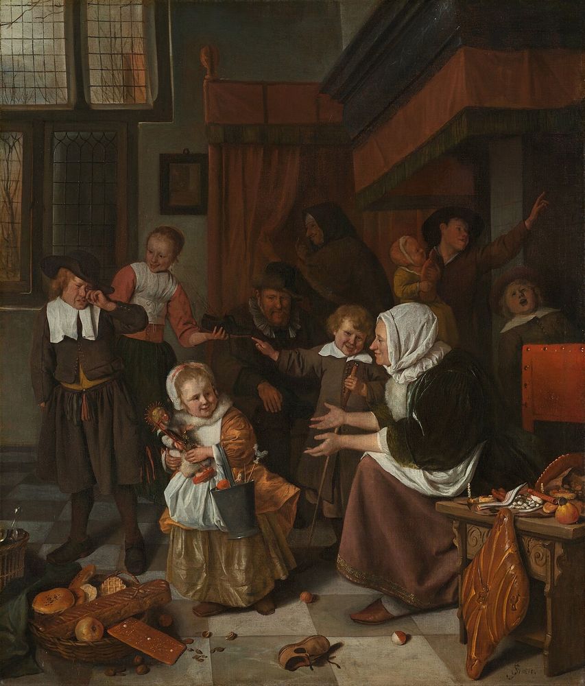 Jan Steen’s Het Sint-Nicolaasfeest (circa 1665–1668)