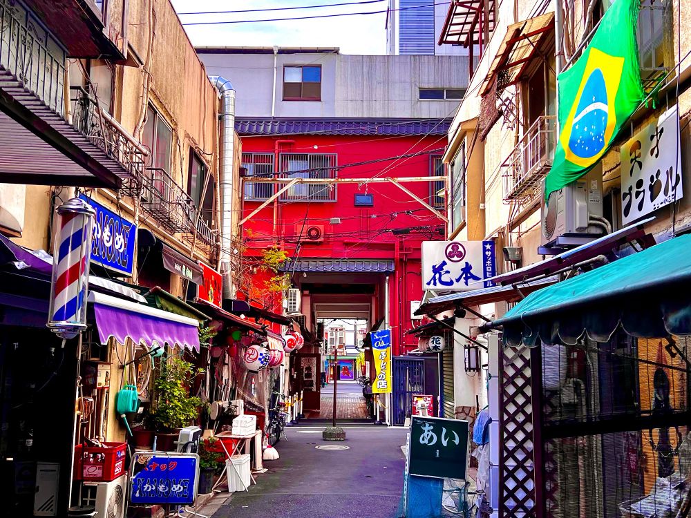 One of the backstreets in Asakusa, Japan.