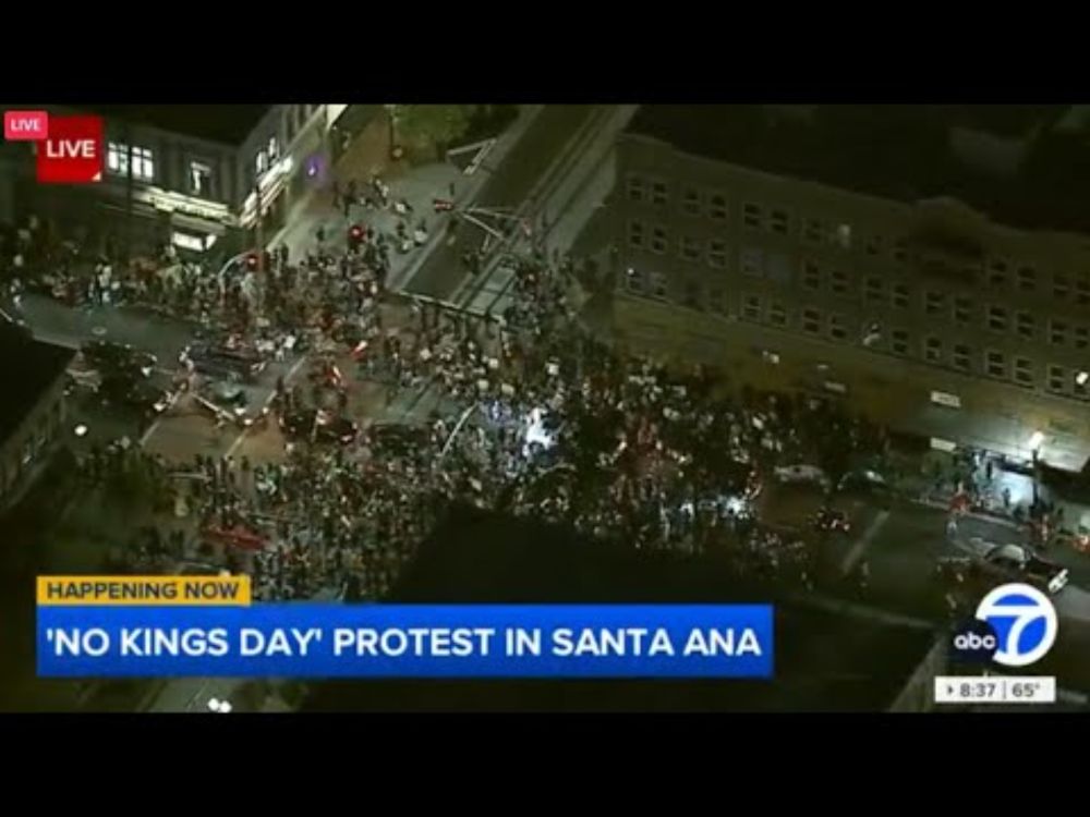 No Kings Protest' brings out hundreds in Santa Ana