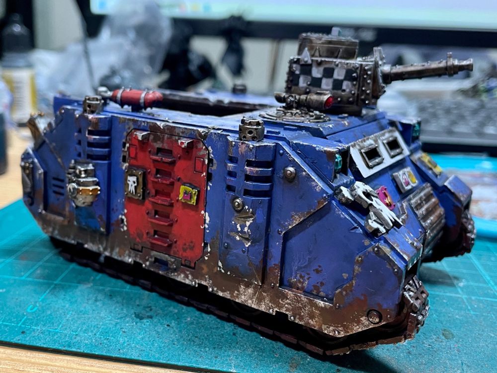 The other side, with a nice red door