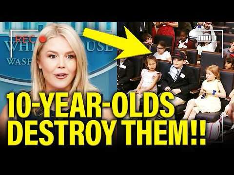 PANICKED White House FACE-PLANTS in Presser BY LITTLE KIDS