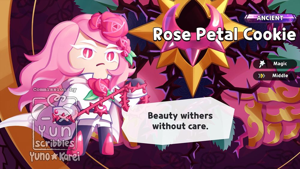 A fake cookie run kingdom screenshot commission of an oc