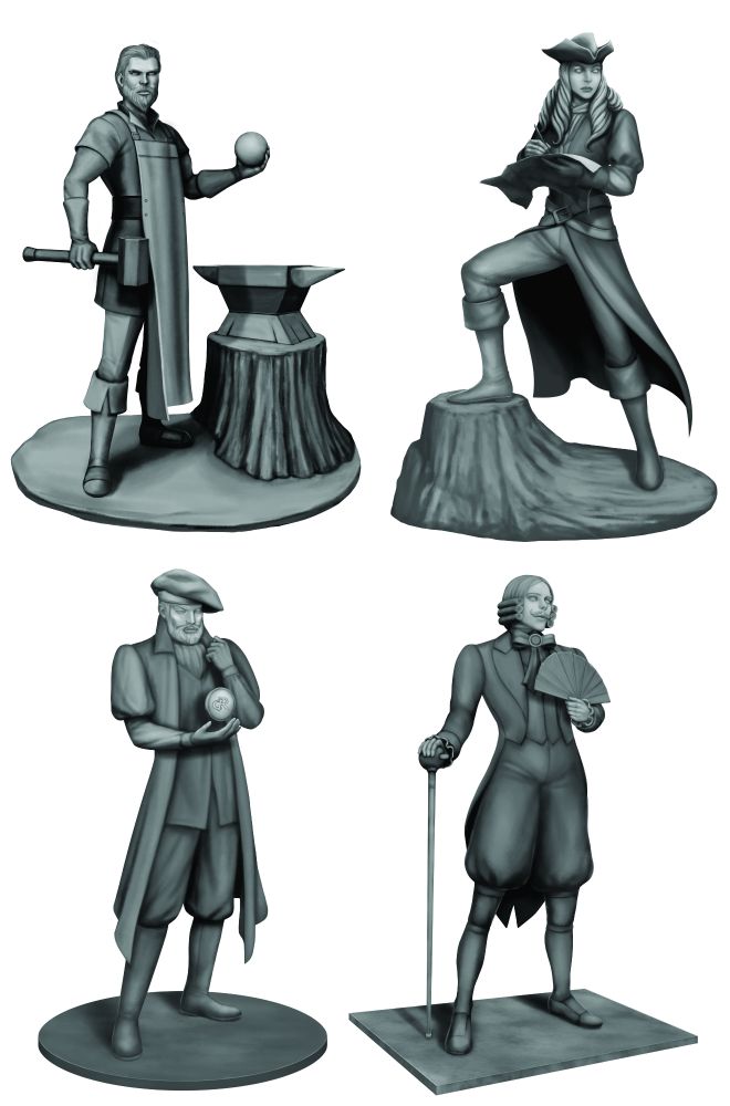 Fodrek Ardacos, Drök Baröld, Misyl Soldrag et Dalia Misandra