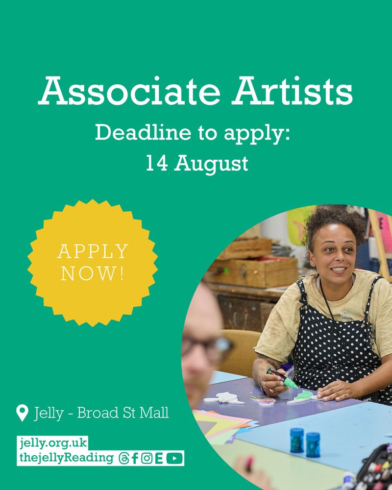 Associate Artists Deadline to apply: 14 August. Apply Now! Two artists sit in Jelly studios working on creative projects with Posca pens. 