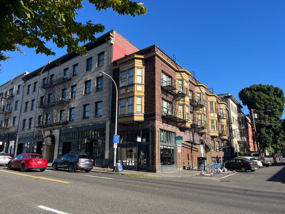 Beautiful apartment building in NE Portland, Oregon that is not a war zone. 