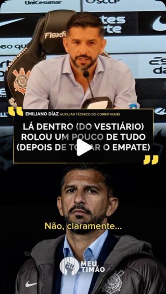 Meu Timão on Instagram: "Emiliano Díaz falou sobre o empate sofrido pelo Corinthians no primeiro tempo e parabeniza o elenco por reação na segunda etapa para vencer o jogo.

🎥 @reporter_quintino / Me...