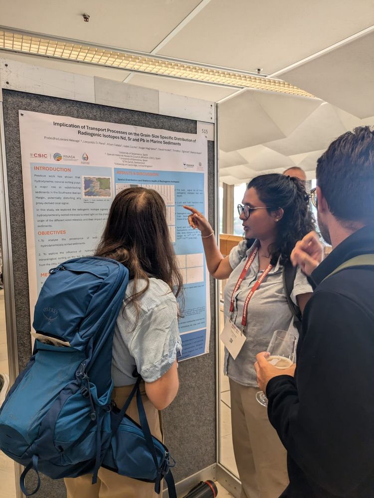 Prabodha Hewage shows her poster.