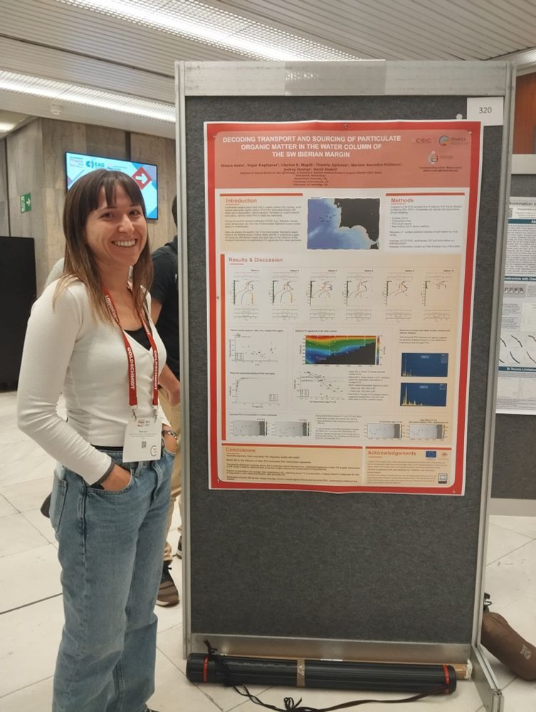 Blanca Ausín and her poster.