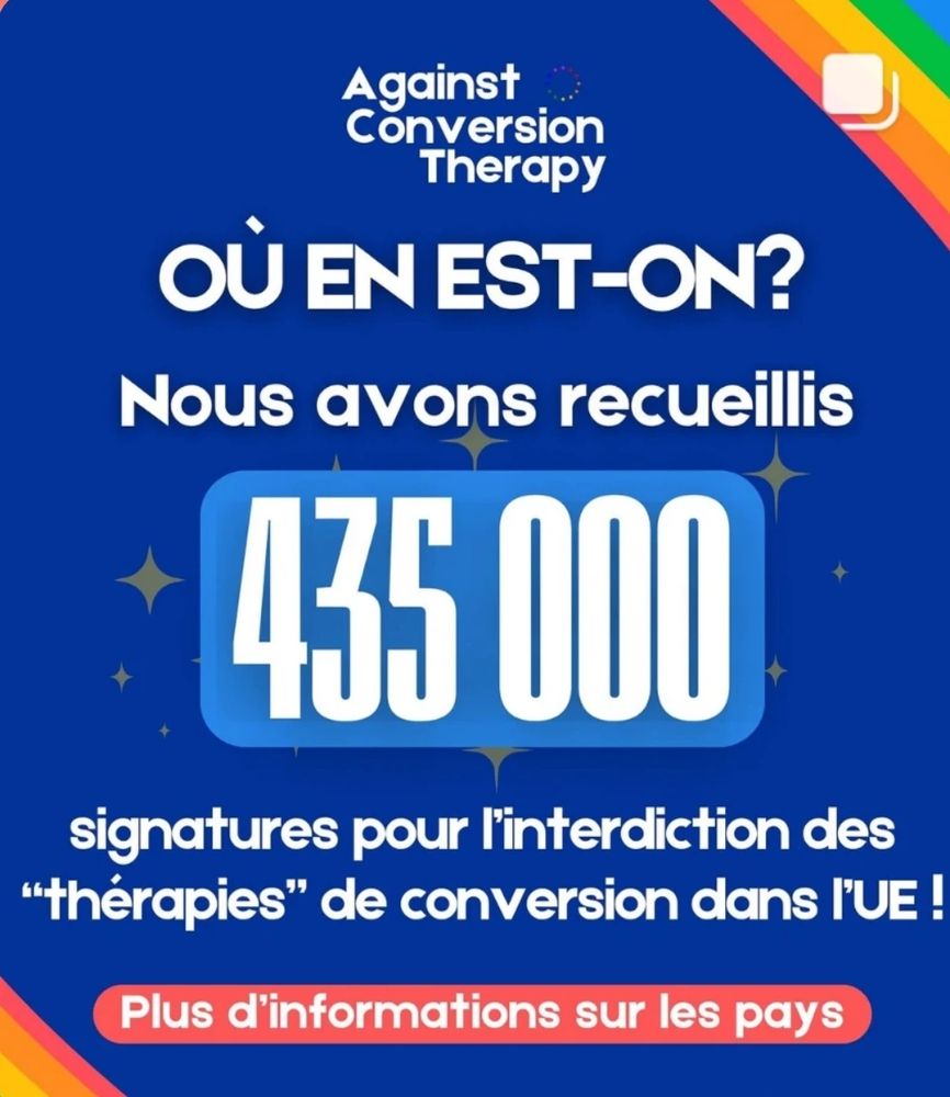 435000 signatures pour l'interdiction des thérapies de conversion dans l'UE