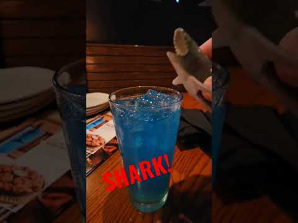 New Shark Attack Cocktail at Outback Steakhouse #shorts #outbacksteakhouse #cocktail