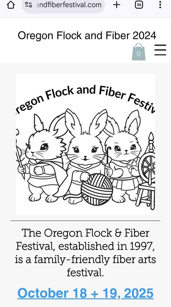Ad for Flock and Fiber Festival in Albany OR