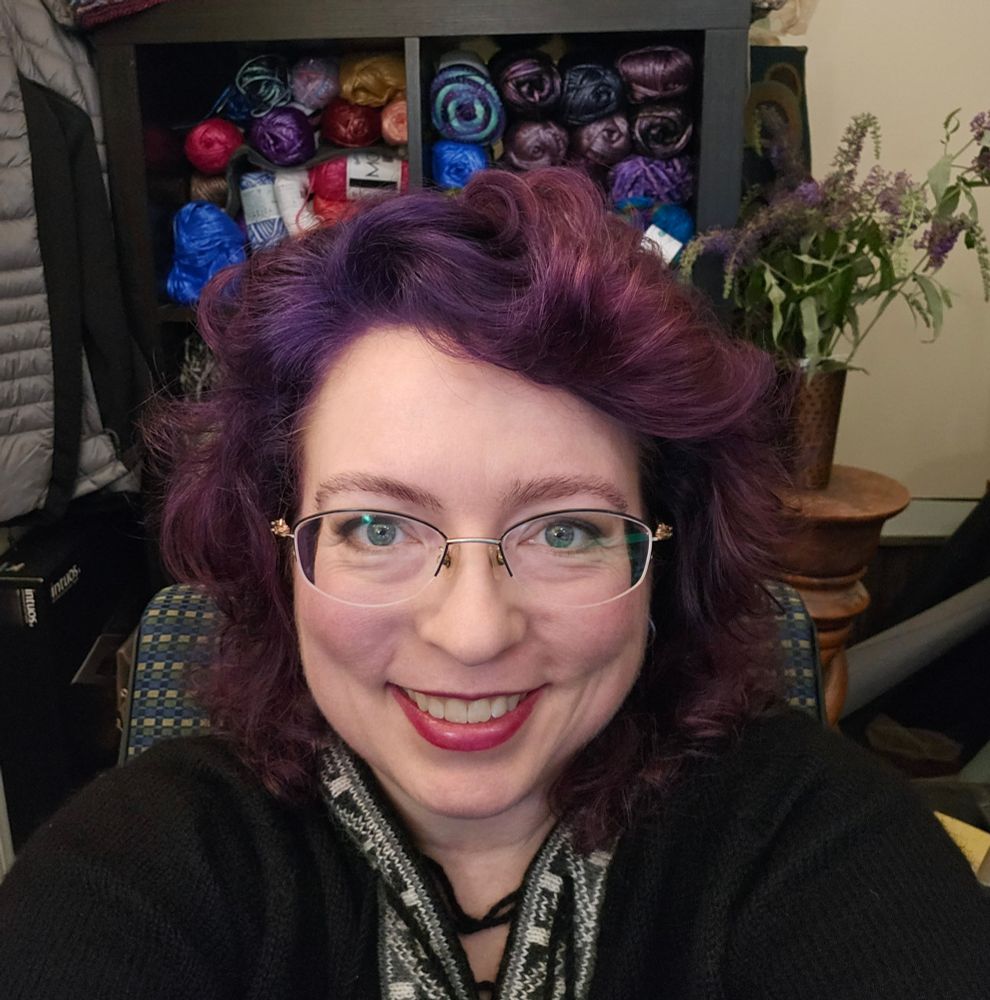 Selfie with a fresh dose of purple