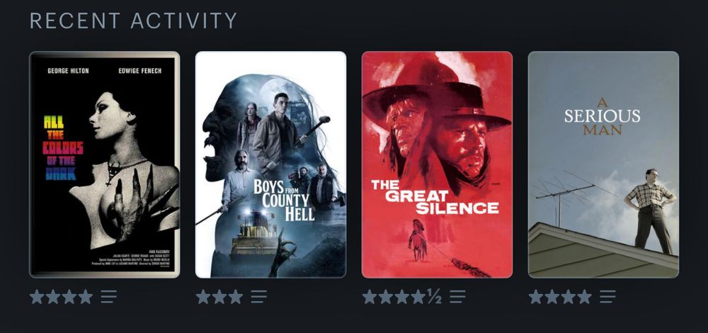 - All The Colors Of The Dark
- Boys From County Hell
- The Great Silence
- A Serious Man