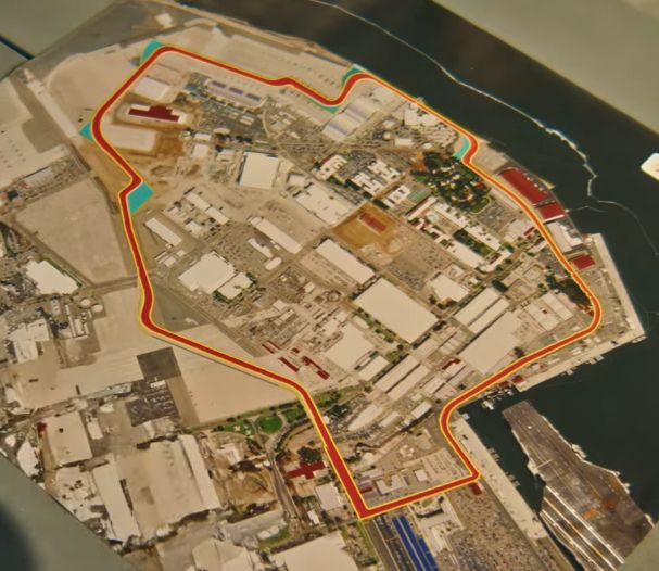 One of the concept layouts for the NASCAR race at Naval Base Coronado, which will race the Trucks, Xfinity, and Cup series on June 19th-21st, 2026