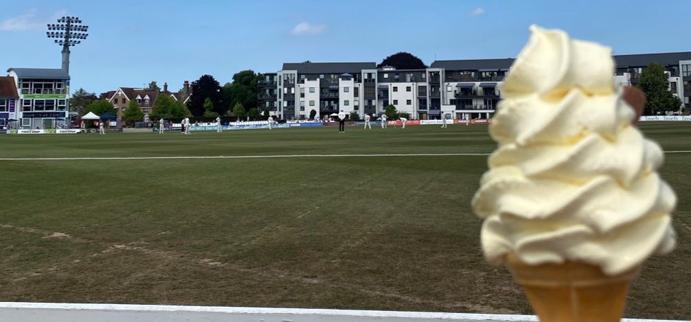 An ice cream at Kent cricket HQ