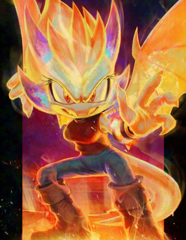 A Dragon sonic fancharacter names Tundra, doing a dragon-styled xiaolin stance right towards the viewer
