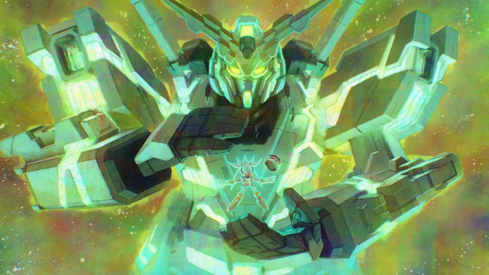 The RX-0 Unicorn Gundam gently wrapping its hands around Silver the Hedgehog 

This is reuploaded because I forgot to add lights on the hands
Edit: Call me Winter Soldier the way I keep uploading this again, and again because perfectionism hitting my psyche like a truck