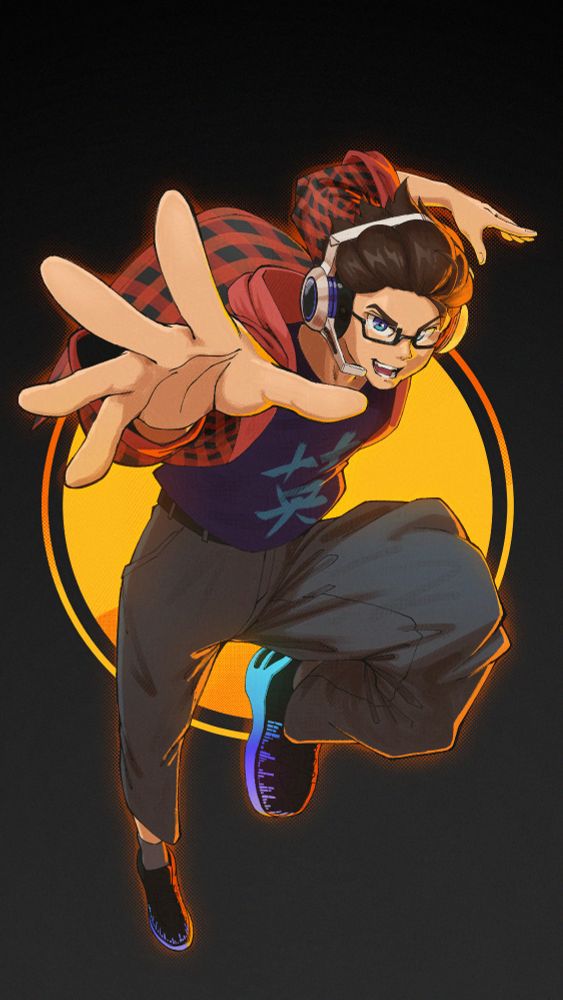 SoulCakeLiveYT's oc lunging forward with their right hand reaching forwards to the viewer