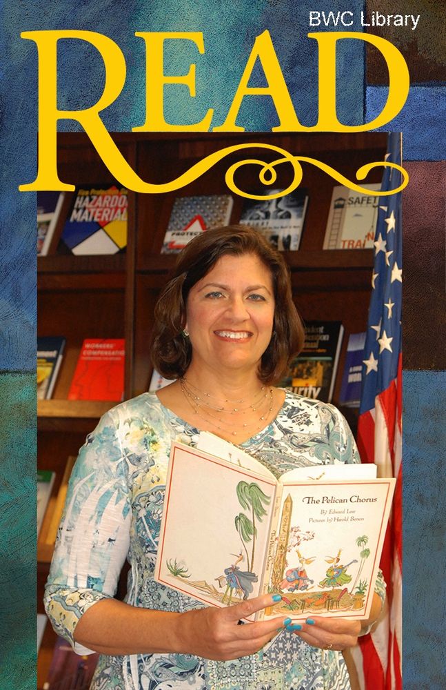 Poster with READ at the top and a woman holding a boot titled The Pelican’s Chorus.