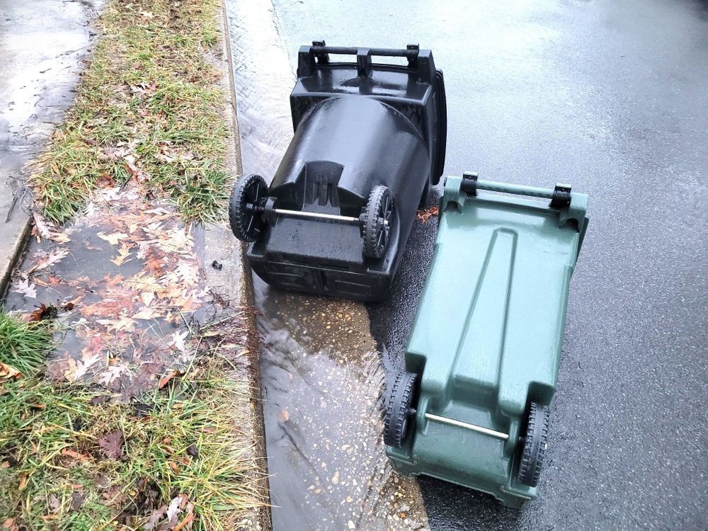 blown-over curbside carts