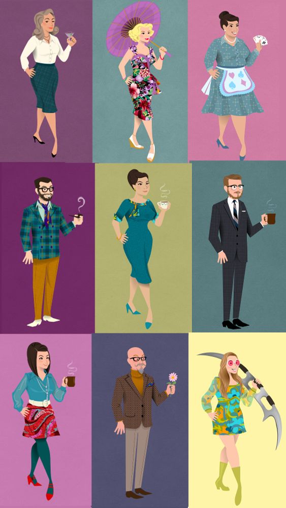 Mad Men Yourself avatars drawn on commission